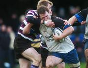 1 December 2007; Daragh Hurley, Cork Constitution, is tackled by John Bollands, Terenure. AIB League Division 1, Terenure v Cork Constitution, Lakelands Park, Terenure, Dublin. Picture credit: Stephen McCarthy / SPORTSFILE