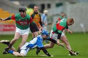 2 December 2007; Tim Sweeney, Ballyboden St Enda's, in action against Simon Whelahan, 11, and Paul O'Mara, Birr. AIB Leinster Club Hurling Championship Final, Loughmore-Castleiney, Birr, Offaly, v Ballyboden St Enda's, Dublin, O'Connor Park, Tullamore, Co. Offaly. Picture credit; Matt Browne / SPORTSFILE