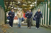25 November 2007; Ger Brennan, Brian Maloney, Pat Kelly and Michael Savage, St. Vincent's, arrive for the game. AIB Leinster Senior Club Football Championship Semi-Final, St. Vincent's, Dublin, v Portlaoise, Laois. Parnell Park, Dublin. Picture credit; Stephen McCarthy / SPORTSFILE