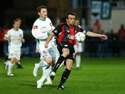 2 December 2007; Damien Brennan, Longford Town, in action against Denis Behan, Cork City. FAI Ford Cup Final, Cork City v Longford Town, RDS, Ballsbridge, Dublin. Picture credit; Stephen McCarthy / SPORTSFILE