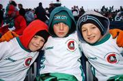2 December 2007; Cork City supporters, from left, Kyle Murphy, age 8, from Douglas, Co. Cork, with Sean O'Sullivan, age 9, and Conor O'Leary, age 8, from Carriag na Varr, Co. Cork, before the game. FAI Ford Cup Final, Cork City v Longford Town, RDS, Ballsbridge, Dublin. Picture credit; Stephen McCarthy / SPORTSFILE