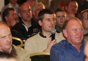 5 December 2007; Fergal McCusker, founder member of the GPA and former Derry county footballer, speaking during an open meeting in relation to GAA player grants. The Elk, Toome, Co. Derry. Picture credit: Oliver McVeigh / SPORTSFILE