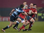 14 February 2015; BJ Botha, Munster, in action against Cardiff Blues. Guinness PRO12 Round 14, Munster v Cardiff Blues. Irish Independent Park, Cork. Picture credit: Matt Browne / SPORTSFILE