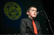 14 February 2015; Ciarán Byrne, J.K. Bracken, Co. Tipperary, competing in the Story Telling competition during the All-Ireland Scór na nÓg Championship Finals 2015. Citywest Hotel, Saggart, Co. Dublin. Picture credit: Pat Murphy / SPORTSFILE