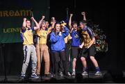 14 February 2015; The St. Dominic’s, Co. Roscommon, team of Cormac Miley, Ethan Conaughton, Michael Feeley, Cian Dervin, Sean Kenny, Roisin Roddy, Keith Doyle and Conor Walsh, competing in the Leiriu competition during the All-Ireland Scór na nÓg Championship Finals 2015. Citywest Hotel, Saggart, Co. Dublin. Picture credit: Pat Murphy / SPORTSFILE