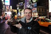 3 December 2007; Diarmuid Kirwan, Cork, who was presented with his Vodafone GAA Referee of the Year Award. 2007 Vodafone GAA Referee of the Year Awards, Times Square, New York, USA. Picture credit: Ray McManus / SPORTSFILE