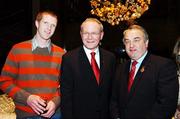 4 December 2007; GAA President Nickey Brennan with Martin McGuinness MP, MLA, and Kilkenny All-Star Henry Shefflin who attended a reception with the Consul General of Ireland. 2007 Vodafone GAA All-Stars Hurling Tour, Ireland House, Park Avenue, New York, USA. Picture credit: Ray McManus / SPORTSFILE
