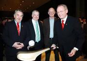 4 December 2007; GAA President Nickey Brennan with Martin McGuinness MP, MLA, Limerick Manager Richie Bennis and Kilkenny manager Brian Cody who attended a reception with the Consul General of Ireland. 2007 Vodafone GAA All-Stars Hurling Tour, Ireland House, Park Avenue, New York, USA. Picture credit: Ray McManus / SPORTSFILE