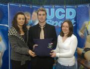 5 December 2007; Wexford natives Patrick Nolan (Hurling) with Mary Lacey, left, (Camogie) and Lias Jacob (Hockey) attended a reception for the announcement of the UCD Sports Scholarship recipients for the 2007/2008 academic year. The UCD sports scholarship programme aims to develop elite athletes who can compete at the highest national and international level. University College Dublin, Belfield, Dublin. Picture credit: Matt Browne / SPORTSFILE