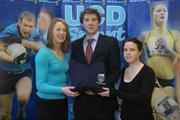 5 December 2007; Galway natives Peter Finn (Basketball) Katie Lyndon, left, (Athletics) and Rosie Corrigan (Hockey) attended a reception for the announcement of the UCD Sports Scholarship recipients for the 2007/2008 academic year. The UCD sports scholarship programme aims to develop elite athletes who can compete at the highest national and international level. University College Dublin, Belfield, Dublin. Picture credit: Matt Browne / SPORTSFILE