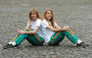 6 December 2007; Twin sisters Rebecca, left, and Charlotte Ffrench-O'Carroll at the press conference ahead of the Spar European Cross Country Championships which take place this Sunday in Toro, Spain. Westin Hotel, College Green, Dublin. Picture credit: Matt Browne / SPORTSFILE