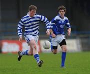 12 December 2007; Kevin Murphy, Knockbeg College, Carlow, in action against Mark Quinn, St Mel's, Longford. Leinster Colleges Senior Football Championship 'A', Round 1, St Mel's, Longford v Knockbeg College, Carlow, Pearse Park, Longford. Picture credit; Brian Lawless / SPORTSFILE