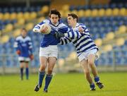 12 December 2007; Thomas Kelly, St Mel's, Longford, in action against Tomas Cowman, Knockbeg College, Carlow. Leinster Colleges Senior Football Championship 'A', Round 1, St Mel's, Longford v Knockbeg College, Carlow, Pearse Park, Longford. Picture credit; Brian Lawless / SPORTSFILE