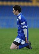 12 December 2007; A dejected David Nolan, St Mel's, Longford, after the match. Leinster Colleges Senior Football Championship 'A', Round 1, St Mel's, Longford v Knockbeg College, Carlow, Pearse Park, Longford. Picture credit; Brian Lawless / SPORTSFILE