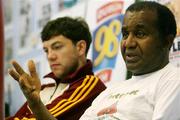 12 December 2007; American Boxing trainer Emanuel Steward, right, and Andy Lee at a press conference ahead of their Irish Super Middleweight title fight on Saturday. Andy Lee v Jason McKay Press Conference, Kronk Gym, Belfast, Co. Antrim. Picture credit; Oliver McVeigh / SPORTSFILE