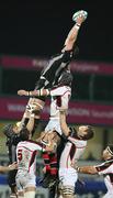 14 December 2007; Ian Evans, Ospreys, wins possession in the lineout against Matt McCullough, Ulster. Heineken Cup, Pool 2, Round 4, Ulster v Ospreys, Ravenhill, Belfast. Picture credit: Oliver McVeigh / SPORTSFILE