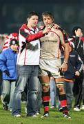 14 December 2007; Ulster's Neil Best has his photograph taken by a fan after the final whistle. Heineken Cup, Pool 2, Round 4, Ulster v Ospreys, Ravenhill, Belfast. Picture credit: Oliver McVeigh / SPORTSFILE