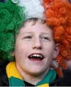 14 February 2015; A young Ireland supporter during the game. RBS Six Nations Rugby Championship, Ireland v France. Aviva Stadium, Lansdowne Road, Dublin. Picture credit: Stephen McCarthy / SPORTSFILE