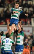 13 February 2015; Meyer Swanepoel, Treviso, takes the ball in the lineout.  Guinness PRO12, Round 14, Ulster v Treviso, Kingspan Stadium, Ravenhill Park, Belfast. Picture credit: Oliver McVeigh / SPORTSFILE
