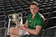 16 February 2015; In attendance at the announcement of EirGrid as the new title sponsor of the GAA Football U21 All-Ireland Championship at Croke Park is footballer Diarmuid O'Connor, Mayo. Croke Park, Dublin. Picture credit: Brendan Moran / SPORTSFILE