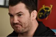 17 February 2015; Munster's Damien Varley during a press conference. University of Limerick, Limerick. Picture credit: Diarmuid Greene / SPORTSFILE