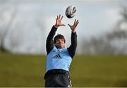 17 February 2015; Munster's Donncha O'Callaghan wins possession in a lineout during squad training. University of Limerick, Limerick. Picture credit: Diarmuid Greene / SPORTSFILE