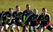 17 February 2015; Munster players, from left to right, Niall Scannell, Sean Dougall, JJ Hanrahan, Duncan Williams and Luke O'Dea in action during squad training. University of Limerick, Limerick. Picture credit: Diarmuid Greene / SPORTSFILE