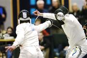 1 December 2007; Michael O'Brien, right, Ireland, in action against Gran Anderton, Ireland. Irish Open Fencing Championships 2007, Mens Epee Individual, FIE Satellite/Coupe du Nord, Dublin City University, Glasnevin, Dublin. Picture credit: Matt Browne / SPORTSFILE