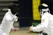 1 December 2007; Gran Anderton, Ireland, in action against Michele Bino, Italy. Irish Open Fencing Championships 2007, Mens Epee Individual, FIE Satellite/Coupe du Nord, Dublin City University, Glasnevin, Dublin. Picture credit: Matt Browne / SPORTSFILE