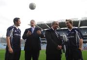 12 December 2007; GAA President Nickey Brennan with, from left, Cian Ward, DIT, Sean Healy, Managing Director Retail Markets, Ulster Bank, and Conor Mortimer, DCU, at the 2008 Ulster Bank Sigerson Cup and Fitzgibbon Cup Draws. Croke Park, Dublin. Picture credit: Pat Murphy / SPORTSFILE  *** Local Caption ***