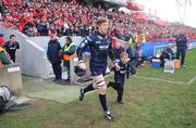 16 December 2007; Llanelli Scarlets captain Simon Easterby leads his team out for the game. Heineken Cup, Pool 5, Round 4, Munster v Llanelli Scarlets, Thomond Park, Limerick. Picture credit: Matt Browne / SPORTSFILE *** Local Caption ***