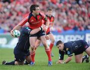 16 December 2007; Ian Dowling, Munster, is tackled by Lestyn Thomas, Llanelli Scarlets. Heineken Cup, Pool 5, Round 4, Munster v Llanelli Scarlets, Thomond Park, Limerick. Picture credit: Matt Browne / SPORTSFILE *** Local Caption ***