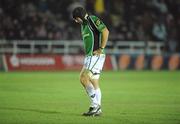 16 December 2007; A dejected John Muldoon, Connacht, at the final whistle. European Challenge Cup, Pool 3, Round 4, Newcastle Falcons v Connacht, Kingston Park, Newcastle, England. Picture credit; Brendan Moran / SPORTSFILE *** Local Caption ***