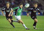 16 December 2007; Matt Mostyn, Connacht, in a race for possession with Jonny Wilkinson and Toby Flood, right, Newcastle Falcons. European Challenge Cup, Pool 3, Round 4, Newcastle Falcons v Connacht, Kingston Park, Newcastle, England. Picture credit; Brendan Moran / SPORTSFILE *** Local Caption ***