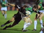 16 December 2007; Andy Dunne, Connacht, is tackled by Jonny Wilkinson, Newcastle Falcons. European Challenge Cup, Pool 3, Round 4, Newcastle Falcons v Connacht, Kingston Park, Newcastle, England. Picture credit; Brendan Moran / SPORTSFILE *** Local Caption ***