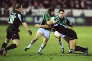 16 December 2007; Johnny O'Connor, Connacht, is tackled by Jonny Wilkinson, Newcastle Falcons. European Challenge Cup, Pool 3, Round 4, Newcastle Falcons v Connacht, Kingston Park, Newcastle, England. Picture credit; Brendan Moran / SPORTSFILE *** Local Caption ***