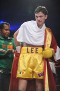 15 December 2007; Andy Lee, with his coach Emanuel Steward, before the start of his fight against Jason McKay. Ladbrokes.com Fight Night, Andy Lee.v.Jason McKay, National stadium, Dublin. Picture credit; David Maher / SPORTSFILE