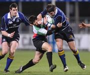 20 December 2007; Brian Blaney, Leinster A, is tackled by Eoin O'Malley, Ireland U20. Leinster A v Ireland U20 Friendly, Donnybrook, Dublin. Picture credit: Matt Browne / SPORTSFILE