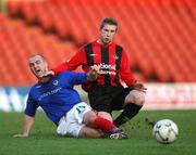 29 December 2007; Paul McAreavey, Linfield, in action against Eamon Doherty, Crusaders. Carnegie Premier League, Linfield v Crusaders, Windsor Park, Belfast, Co. Antrim. Picture credit; Oliver McVeigh / SPORTSFILE