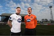 16 February 2015; Dundalk players Paddy Barrett, left, and Gary Rogers, at an event to announce Fyffes' continued sponsorship of SSE Airtricity League champions Dundalk FC for the forthcoming 2015 season. Oriel Park, Dundalk, Co. Louth. Photo by Sportsfile