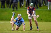 18 February 2015; Brian Troy, UL, left, in action against Garrett Sinnot, UCD. Independent.ie Fitzgibbon Cup Quarter-Final, UL v UCD. University of Limerick, Limerick. Picture credit: Diarmuid Greene / SPORTSFILE