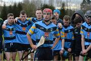 18 February 2015; Cillian Buckley, UCD, speaks to his team-mates after defeat to UL. Independent.ie Fitzgibbon Cup Quarter-Final, UL v UCD. University of Limerick, Limerick. Picture credit: Diarmuid Greene / SPORTSFILE