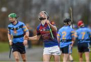 18 February 2015; John McGrath, UL, reacts after scoring a point but missing a goal-scoring opportunity. Independent.ie Fitzgibbon Cup Quarter-Final, UL v UCD. University of Limerick, Limerick. Picture credit: Diarmuid Greene / SPORTSFILE