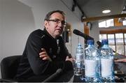 20 February 2015; Shamrock Rovers manager Pat Fenlon speaking during a press conference. Tallaght Stadium, Tallaght, Co. Dublin. Picture credit: David Maher / SPORTSFILE