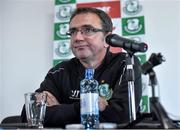 20 February 2015; Shamrock Rovers manager Pat Fenlon speaking during a press conference. Tallaght Stadium, Tallaght, Co. Dublin. Picture credit: David Maher / SPORTSFILE