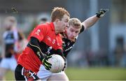 20 February 2015; Thomas Hickey, UCC, in action against Thomas O'Connell, IT Carlow. Independent.ie Sigerson Cup, Semi-Final, UCC v IT Carlow. Mardyke, Cork. Picture credit: Matt Browne / SPORTSFILE