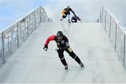 20 February 2015; Wisam Gharzoul, Sweden, in action during Day 1 of the Red Bull Crashed Ice, the Ice Cross Downhill Championship 2015, Stormont, Belfast. Picture credit: Ramsey Cardy / SPORTSFILE