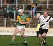 28 October 2007; Malachy Molloy, Dunloy, in action against Geoffrey McGonigle, Kevin Lynch's. AIB Ulster Senior Hurling Championship Final, Dunloy v Kevin Lynch's, Casement Park, Belfast, Co. Antrim. Picture credit: Oliver McVeigh / SPORTSFILE