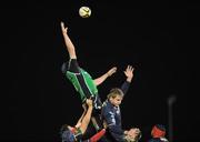 4 January 2008; Andrew Farley, Connacht, takes the ball in the lineout against Scott Macleody, Llanelli Scarlets. Magners League, Connacht Rugby v Llanelli Scarlets, Sportsground, Galway. Picture credit: Matt Browne / SPORTSFILE