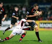 30 November 2007; Ben Gissing, Edinburgh, is tackled by Paddy Wallace, Ulster Rugby. Magners League, Ulster v Edinburgh Rugby, Ravenhill, Belfast, Co. Antrim. Picture credit: Oliver McVeigh / SPORTSFILE
